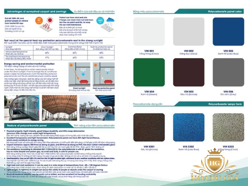 Bảng m&agrave;u tấm nhựa Poly