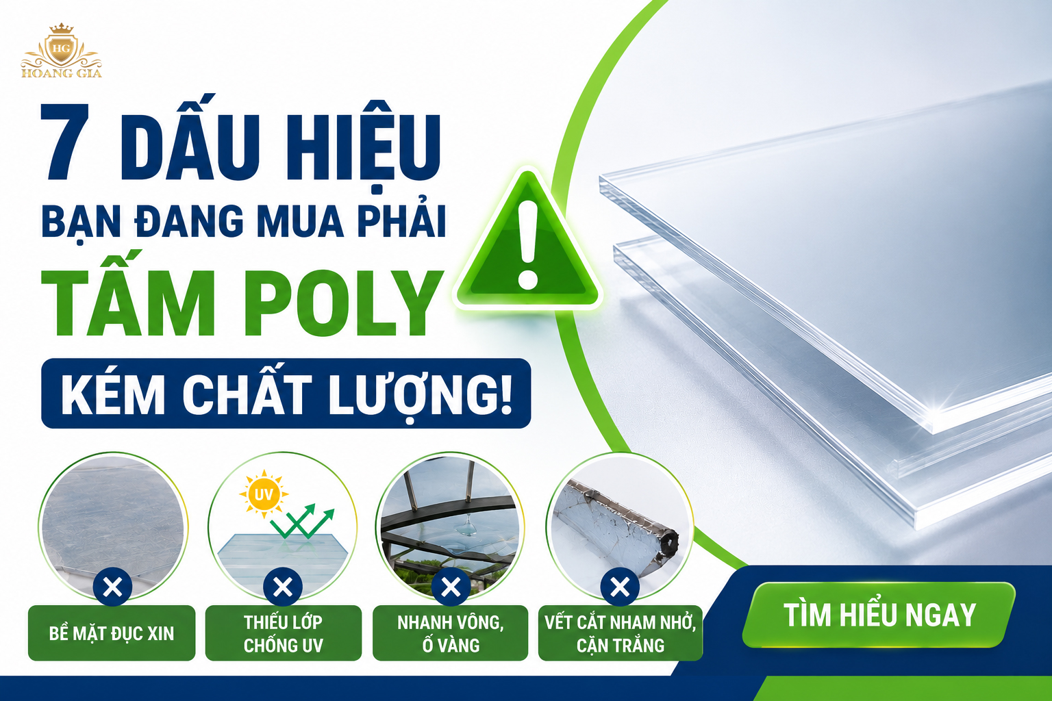 Dấu hiệu cho thấy bạn đang mua phải tấm Poly kém chất lượng