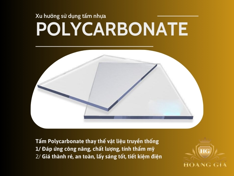 Xu hướng sử dụng tấm Polycarbonate lấy sáng thay vật liệu truyền thống